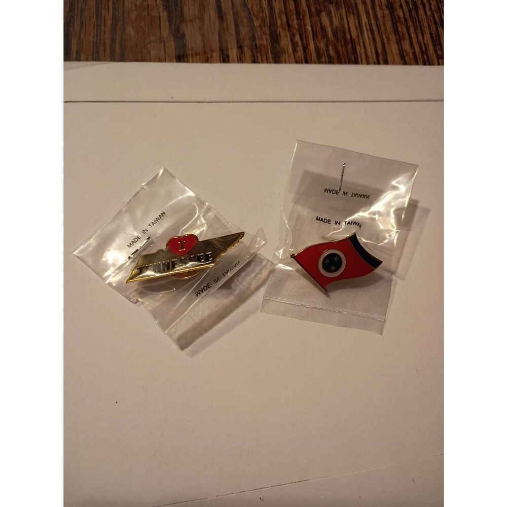 Tennessee State Pin Lot Enamel Hat Lapel Pins Souvenir Set 2pc NEW